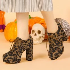 Allegra K Shoes Women's Platform Chunky Heel Lace Up Booties 93 Allegra K Shoes Women's Platform Chunky Heel Lace Up Booties