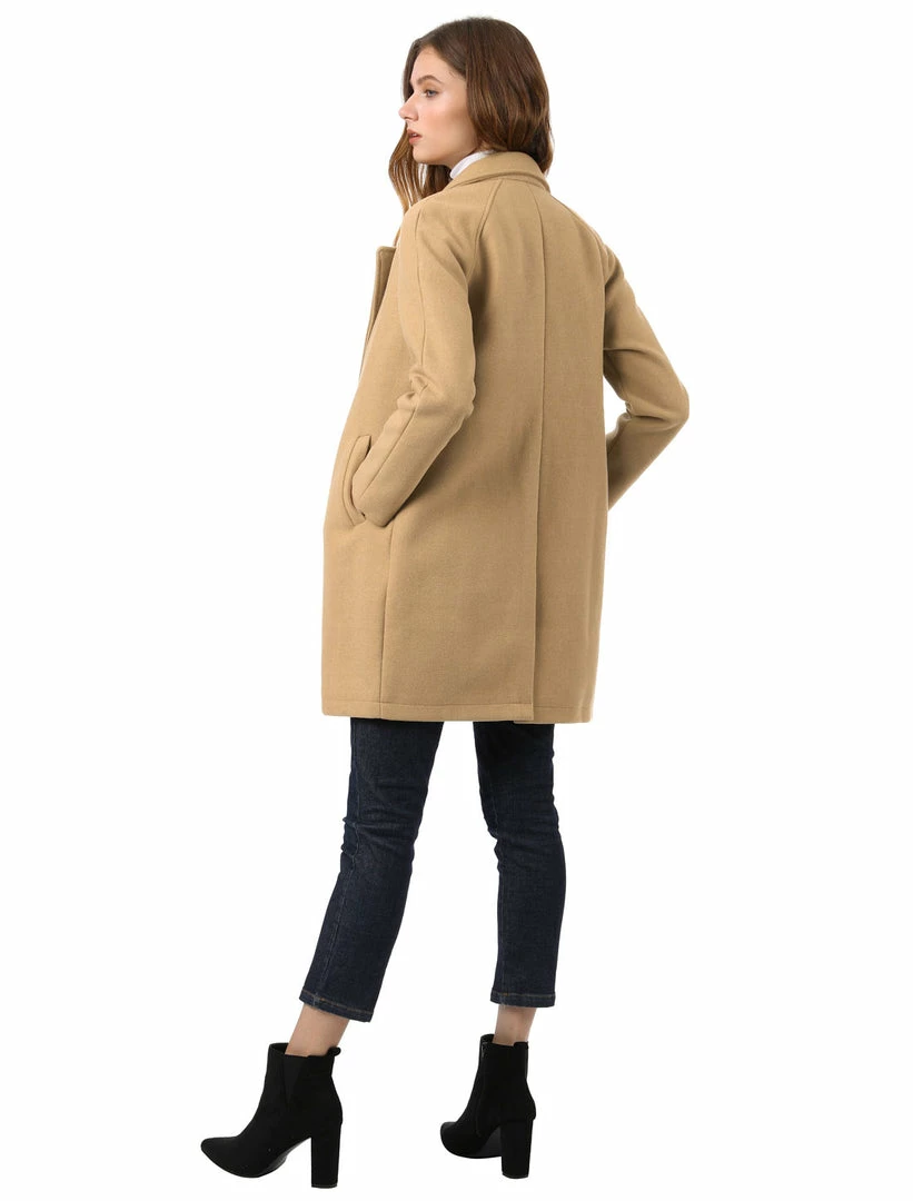 Allegra K Double Breasted Notched Lapel Coat With Raglan Sleeves 7 Allegra K Double Breasted Notched Lapel Coat With Raglan Sleeves