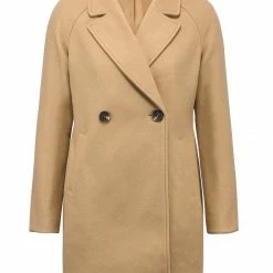 Allegra K Double Breasted Notched Lapel Coat With Raglan Sleeves 89 Allegra K Double Breasted Notched Lapel Coat With Raglan Sleeves