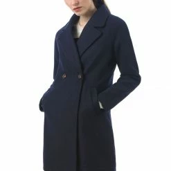 Allegra K Double Breasted Notched Lapel Coat With Raglan Sleeves 143 Allegra K Double Breasted Notched Lapel Coat With Raglan Sleeves