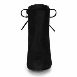 Allegra K Shoes Women's Round Toe Block Heel Back Zipper Ankle Boots