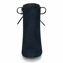 Allegra K Shoes Women's Round Toe Block Heel Back Zipper Ankle Boots