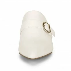 Allegra K Women's Pointed Toe Chunky Heel Mules Shoes