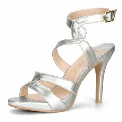 Allegra K Women's Crisscross Strappy Straps Stiletto High Heel Sandals Shoes