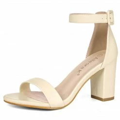 Allegra K Women's High Heels Ankle Strap Chunky Heel Sandals Shoes 51 Allegra K Women's High Heels Ankle Strap Chunky Heel Sandals Shoes