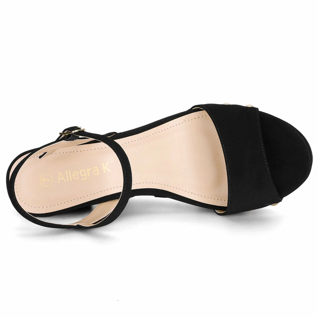 Allegra K Shoes Women's Single Strap Wedge Platform Heel Sandals 21 Allegra K Shoes Women's Single Strap Wedge Platform Heel Sandals