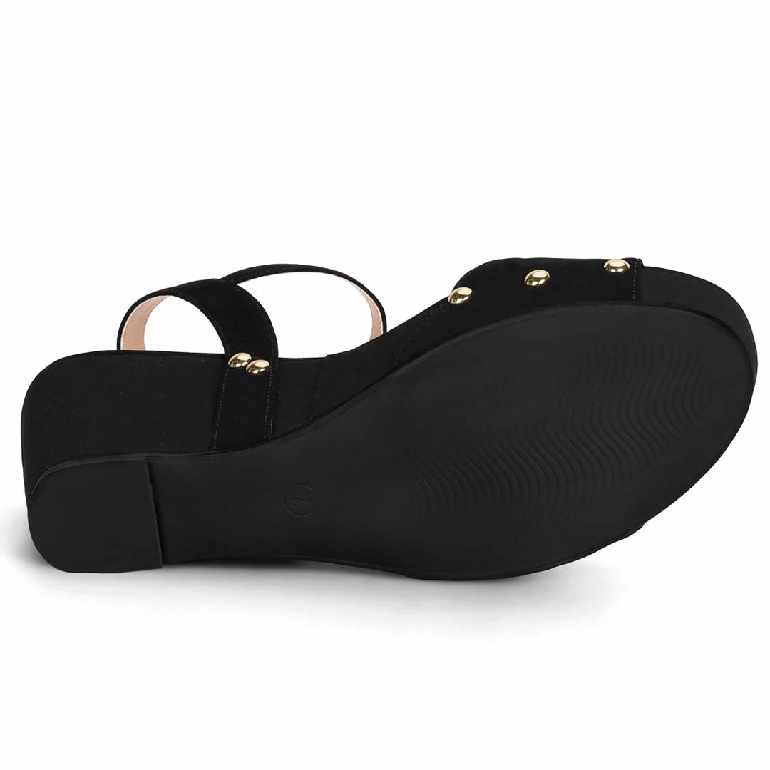 Allegra K Shoes Women's Single Strap Wedge Platform Heel Sandals 22 Allegra K Shoes Women's Single Strap Wedge Platform Heel Sandals