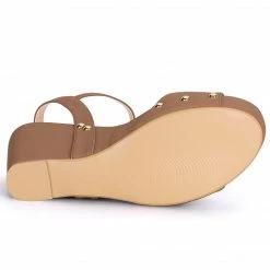 Allegra K Shoes Women's Single Strap Wedge Platform Heel Sandals 35 Allegra K Shoes Women's Single Strap Wedge Platform Heel Sandals