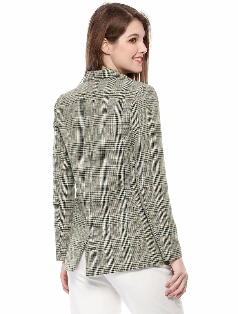 Allegra K Notched Lapel Plaid Boyfriend Blazer Jacket 31 Allegra K Notched Lapel Plaid Boyfriend Blazer Jacket