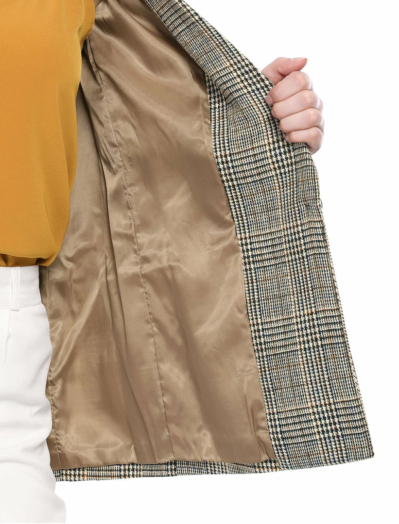 Allegra K Notched Lapel Plaid Boyfriend Blazer Jacket 32 Allegra K Notched Lapel Plaid Boyfriend Blazer Jacket