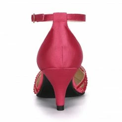 Allegra K Women's Pointed Toe Rhinestone Kitten Heel Pumps 33 Allegra K Women's Pointed Toe Rhinestone Kitten Heel Pumps