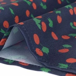 Allegra K Tie Bow Neck Cherry Printed Blouse Clothing 141 Allegra K Tie Bow Neck Cherry Printed Blouse Clothing