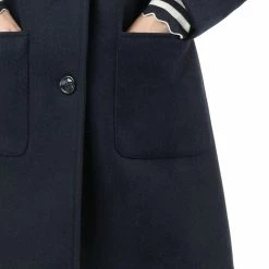 Allegra K Rounded Collar Single Breasted Coat With Front Pockets 45 Allegra K Rounded Collar Single Breasted Coat With Front Pockets