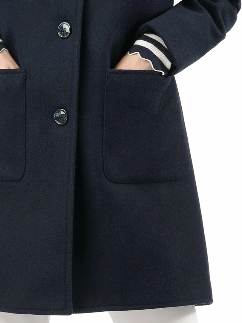 Allegra K Rounded Collar Single Breasted Coat With Front Pockets 21 Allegra K Rounded Collar Single Breasted Coat With Front Pockets