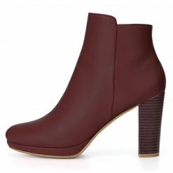 Allegra K HF5521-21 Women Round Toe Chunky Heel Platform Ankle Boots 37 Allegra K HF5521-21 Women Round Toe Chunky Heel Platform Ankle Boots