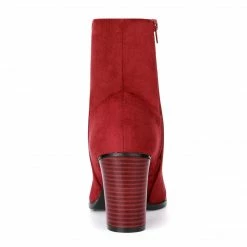 Allegra K Shoes YFLA5022-3 Women Round Toe Block Heel Ankle Booties