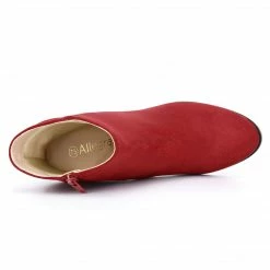 Allegra K Shoes YFLA5022-3 Women Round Toe Block Heel Ankle Booties