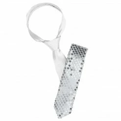 Allegra K Sequined Sparkle Shiny Tie Halloween Costumes Parties Neckwear For Men Women