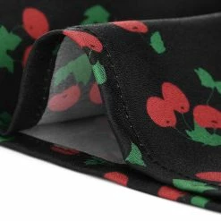 Allegra K Tie Bow Neck Cherry Printed Blouse Clothing 135 Allegra K Tie Bow Neck Cherry Printed Blouse Clothing