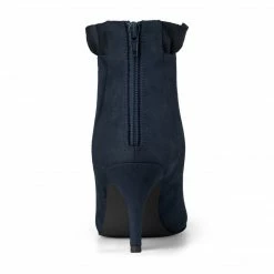 Allegra K Shoes Women's Pointed Toe Stiletto Heel Ruffle Ankle Boots 55 Allegra K Shoes Women's Pointed Toe Stiletto Heel Ruffle Ankle Boots