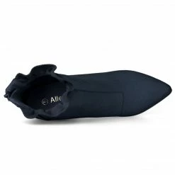 Allegra K Shoes Women's Pointed Toe Stiletto Heel Ruffle Ankle Boots 56 Allegra K Shoes Women's Pointed Toe Stiletto Heel Ruffle Ankle Boots