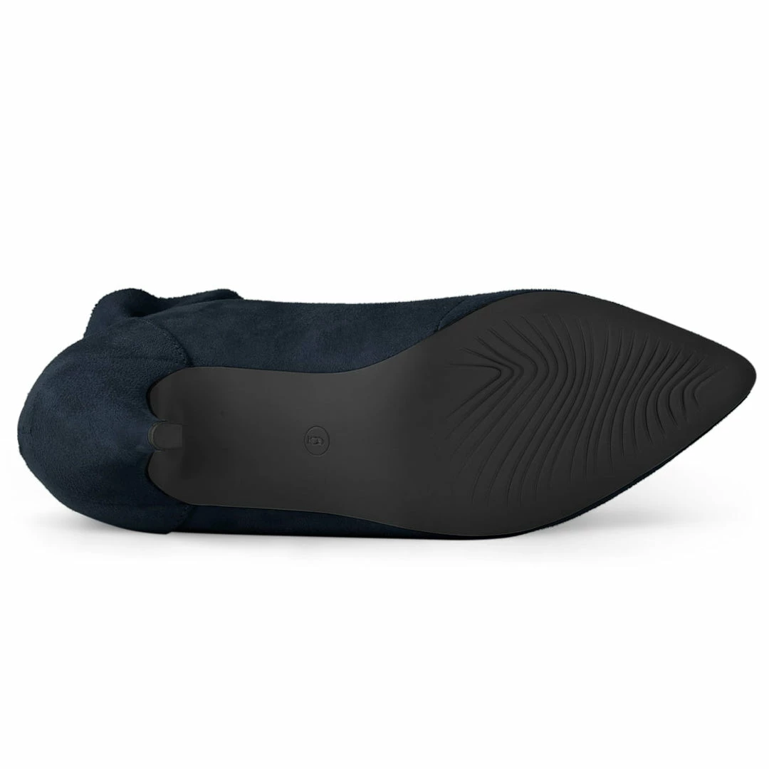 Allegra K Shoes Women's Pointed Toe Stiletto Heel Ruffle Ankle Boots 22 Allegra K Shoes Women's Pointed Toe Stiletto Heel Ruffle Ankle Boots