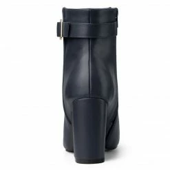 Allegra K Women's Pointed Toe Buckle Decor Heel Ankle Booties 46 Allegra K Women's Pointed Toe Buckle Decor Heel Ankle Booties