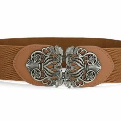 Allegra K Accessories Wide Elastic Vintage High Stretchy Retro Waist Belt With Buckle For Women