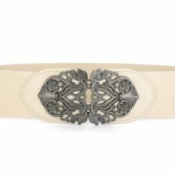 Allegra K Accessories Wide Elastic Vintage High Stretchy Retro Waist Belt With Buckle For Women