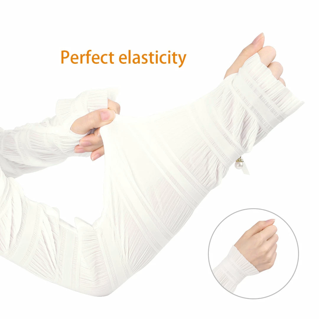 Allegra K 1 Pcs Outdoor Sun Block Soft Long Arm Sunscreen Sleeves Fingerless Gloves For Women Accessories 7 Allegra K 1 Pcs Outdoor Sun Block Soft Long Arm Sunscreen Sleeves Fingerless Gloves For Women Accessories