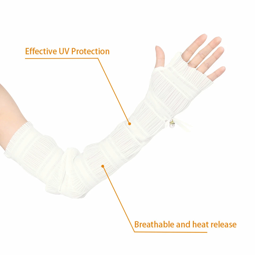 Allegra K 1 Pcs Outdoor Sun Block Soft Long Arm Sunscreen Sleeves Fingerless Gloves For Women Accessories 8 Allegra K 1 Pcs Outdoor Sun Block Soft Long Arm Sunscreen Sleeves Fingerless Gloves For Women Accessories