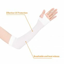 Allegra K UV Sun Protection Reflective Arm Cooling Sleeves For Cycling, Driving, Outdoor Sports For Men Women