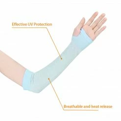 Allegra K UV Sun Protection Reflective Arm Cooling Sleeves For Cycling, Driving, Outdoor Sports For Men Women