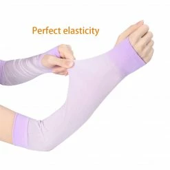 Allegra K UV Sun Protection Reflective Arm Cooling Sleeves For Cycling, Driving, Outdoor Sports For Men Women