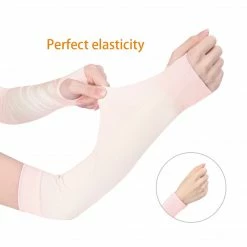 Allegra K UV Sun Protection Reflective Arm Cooling Sleeves For Cycling, Driving, Outdoor Sports For Men Women