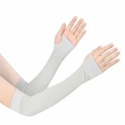 Allegra K UV Sun Protection Reflective Arm Cooling Sleeves For Cycling, Driving, Outdoor Sports For Men Women