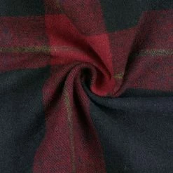 Allegra K Plaids Long Sleeve Round Neck A-Lined Dress With Belt Women