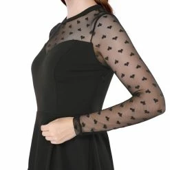 Women Allegra K Mesh Heart Polka Dots Party Dress 31 Women Allegra K Mesh Heart Polka Dots Party Dress