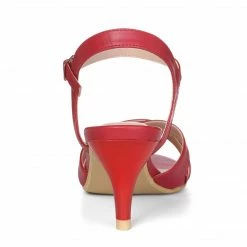 Allegra K Shoes Women's Cross Straps Kitten Heel Ankle Strap Sandals