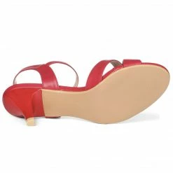 Allegra K Shoes Women's Cross Straps Kitten Heel Ankle Strap Sandals