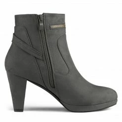 Allegra K Shoes Women's Slip On Zip Round Toe Heel Ankle Boots 57 Allegra K Shoes Women's Slip On Zip Round Toe Heel Ankle Boots