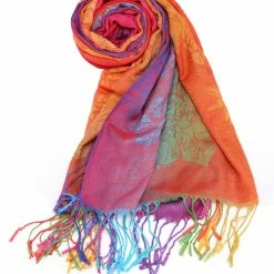 Allegra K Large Tassel Wrap Scarf Wrap Multi-Color Floral Print Gradient Color Scarf For Women 60 Allegra K Large Tassel Wrap Scarf Wrap Multi-Color Floral Print Gradient Color Scarf For Women