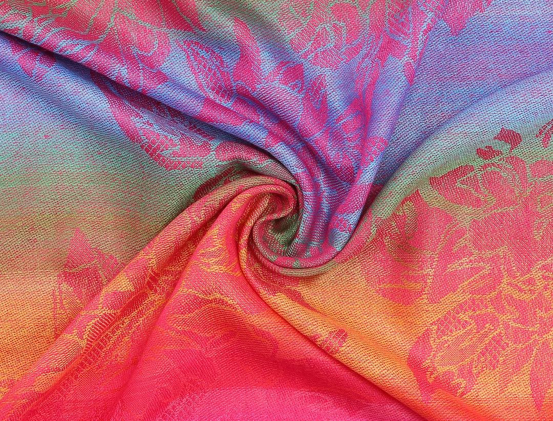 Allegra K Large Tassel Wrap Scarf Wrap Multi-Color Floral Print Gradient Color Scarf For Women 30 Allegra K Large Tassel Wrap Scarf Wrap Multi-Color Floral Print Gradient Color Scarf For Women