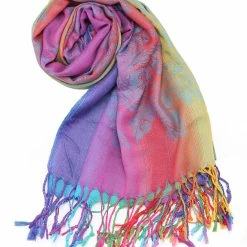 Allegra K Large Tassel Wrap Scarf Wrap Multi-Color Floral Print Gradient Color Scarf For Women 54 Allegra K Large Tassel Wrap Scarf Wrap Multi-Color Floral Print Gradient Color Scarf For Women
