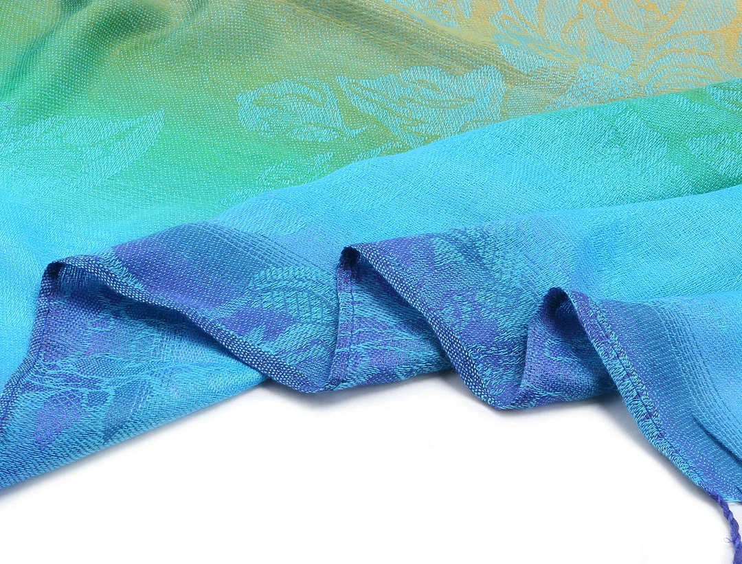 Allegra K Large Tassel Wrap Scarf Wrap Multi-Color Floral Print Gradient Color Scarf For Women 24 Allegra K Large Tassel Wrap Scarf Wrap Multi-Color Floral Print Gradient Color Scarf For Women