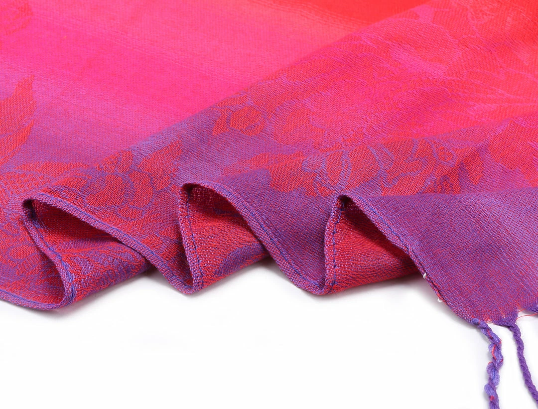 Allegra K Large Tassel Wrap Scarf Wrap Multi-Color Floral Print Gradient Color Scarf For Women 19 Allegra K Large Tassel Wrap Scarf Wrap Multi-Color Floral Print Gradient Color Scarf For Women