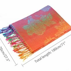 Allegra K Large Tassel Wrap Scarf Wrap Multi-Color Floral Print Gradient Color Scarf For Women 51 Allegra K Large Tassel Wrap Scarf Wrap Multi-Color Floral Print Gradient Color Scarf For Women