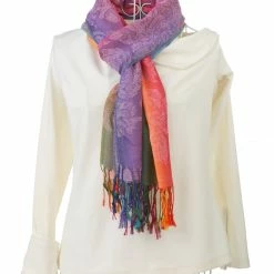 Allegra K Large Tassel Wrap Scarf Wrap Multi-Color Floral Print Gradient Color Scarf For Women 46 Allegra K Large Tassel Wrap Scarf Wrap Multi-Color Floral Print Gradient Color Scarf For Women