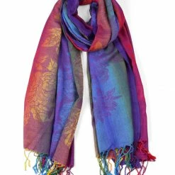 Allegra K Large Tassel Wrap Scarf Wrap Multi-Color Floral Print Gradient Color Scarf For Women 41 Allegra K Large Tassel Wrap Scarf Wrap Multi-Color Floral Print Gradient Color Scarf For Women