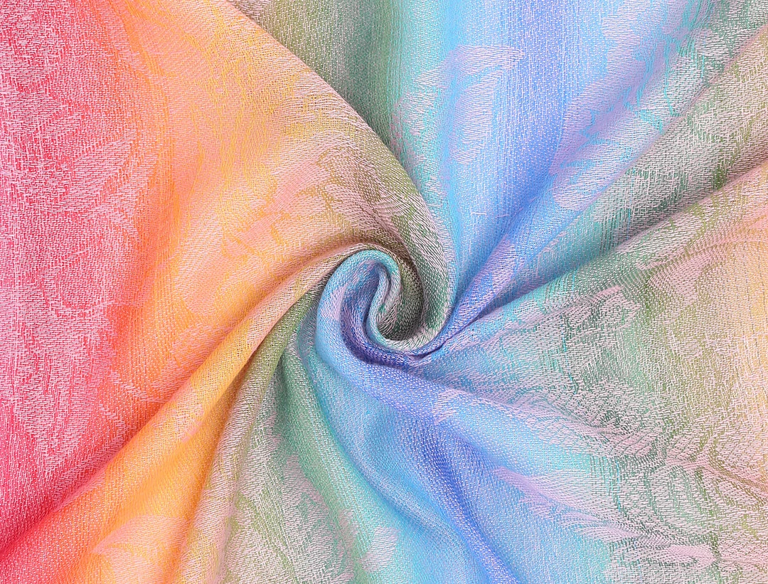 Allegra K Large Tassel Wrap Scarf Wrap Multi-Color Floral Print Gradient Color Scarf For Women 6 Allegra K Large Tassel Wrap Scarf Wrap Multi-Color Floral Print Gradient Color Scarf For Women